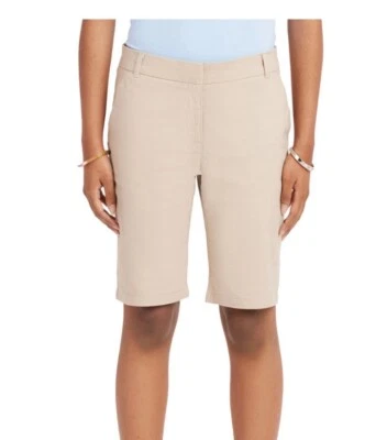 NWT izod schoolwear khaki juniors Size 3 skinny stretch bermuda shorts - Image 1 of 4