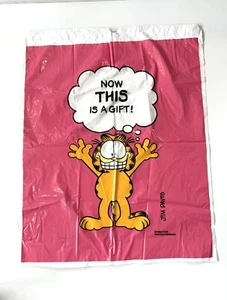 Vintage Garfield Plastic Gift Bag 1978 Large 29.5” X 23.75” Reuseable Bag Rare - Picture 1 of 14