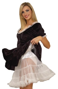 Petticoat/ Crinoline Slip Ladies 3 Tier Poly Ruffled Assorted Color Costume Slip - Picture 1 of 8