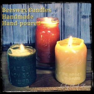Handcrafted 100% Beeswax Candles - Picture 1 of 5