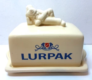 Vintage Lurpak Butter Advertising Douglas Figure Ceramic Butter Dish Vintage - Picture 1 of 10
