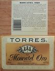 Etichette vino SPAGNA Miguel Torres SA MOSCATEL ORO Penedes wine labels