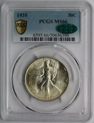 1935 Walking Liberty Half Dollar PCGS MS66 CAC - Image 1 of 4