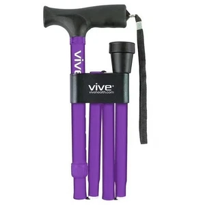 Vive Folding Cane Foldable Walking Cane for Men Women Fold-up Collapsible Purple - Picture 1 of 4