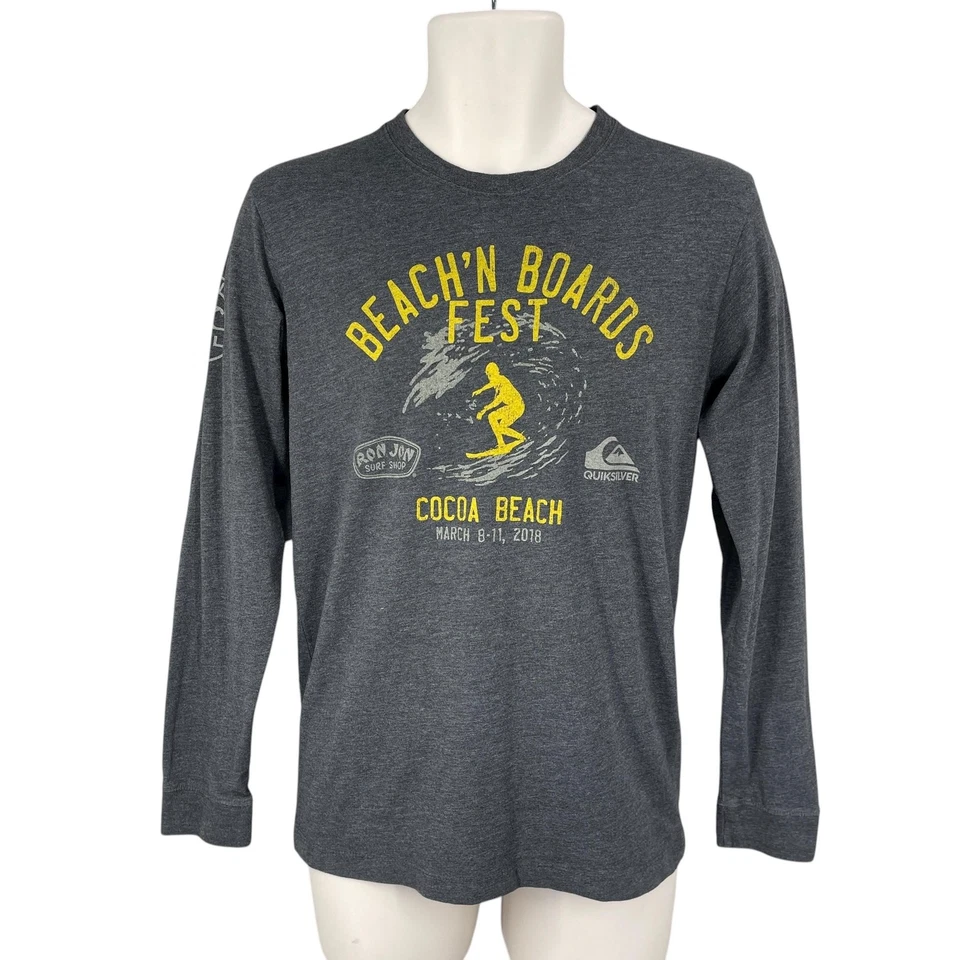 Camisa Ron Jon Surf Shop Hombres Talla S Manga Larga Beach'N Boards Festival Cacao Playa Foto 1 de 4