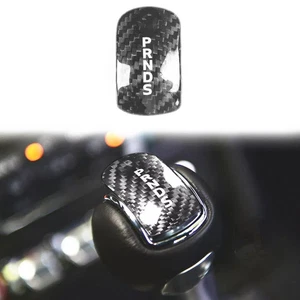 1Pcs Black Carbon Fiber Gear Shift Knob Panel Trim for Ford 2014-2018 Mustang - Bild 1 von 7