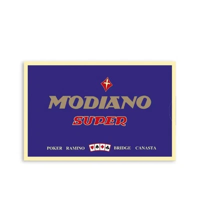 Ramino Super Fiori Playing Cards Deck Modiano Bridge Index Blue Red Italy New - Image 1 of 4
