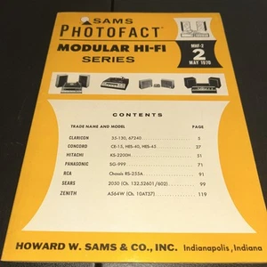 SAMS PHOTOFACT MHF-2 MODULAR HI-FI SERIES 1970 - Picture 1 of 2