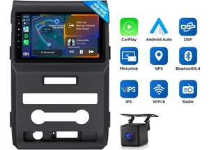 Android 14 9" Car Radio Stereo CarPlay GPS DSP For Ford F150 2009 2010 2011 2012 - Picture 1 of 27