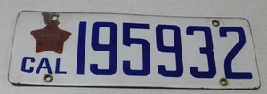 1919 California Porzellan Nummernschild - Bild 1 von 1