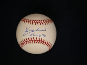 KERRY WOOD SIGNED OFFICIAL NATIONAL LEAGUE BASEBALL INSCRIBED "20K 5-6-98 - Picture 1 of 2