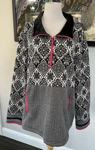 Wooly Bully Wear Icelandic Design Fleece Sweater Woman’s 3X Nordic Half Zip Ski - Picture 1 of 24