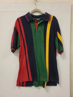 Woods серый рубашка-поло мужской размер L в полоску хлопковая смесь повседневный верхний футболка - Изображение 1 из 4