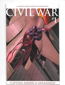 CIVIL WAR 1 NM/NM+ CAPTAIN AMERICA UNLEASHED 2ND PRINT VARIANT MARVEL 2006 - Picture 1 of 2