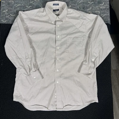 Izod Shirt Mens L 16.5 32/33 Easy Care Button Up Long Sleeve 80's 2ply Pinpoint - Image 1 of 4