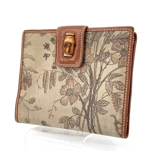 GUCCI Flora Bamboo Wallet Authentic From JAPAN - Picture 1 of 13