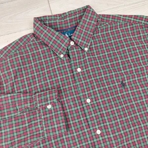 Ralph Lauren Shirt Mens Large Classic Fit Long Sleeve Button Down Plaid Holiday - Picture 1 of 7