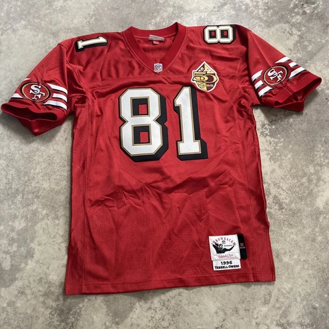 Mitchell Ness Jersey Size Large 49ers Terrell Owens 50 year Anniversary patched Cover