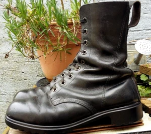 British Army BOOTS COMBAT HIGH Size 258 S Black DMS Military Mk2 Bikers Vintage - Picture 1 of 10