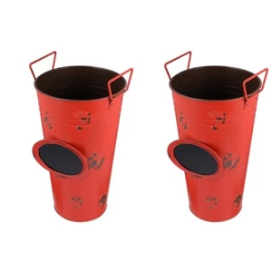 2 Count Desktop-Ornament Verzinkte Vase Anzeige Roter Autoaufkleber Außen - Bild 1 von 12