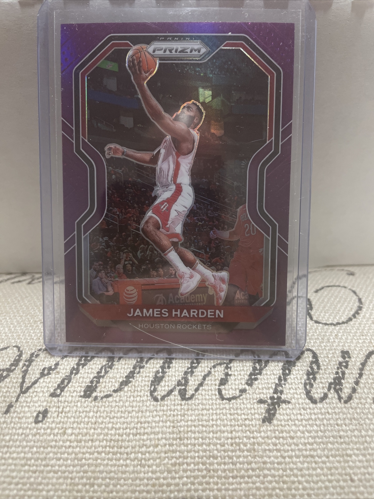 JAMES HARDEN 2020-21 PANINI PRIZM PURPLE PARALLEL 74/99 HOUSTON ROCKETS SP