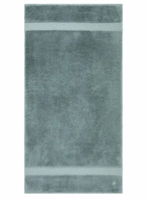 Toalha de banho Yves Delorme 28” X 55” Etoile azul/verde algodão orgânico e modal - Imagem 1 de 4