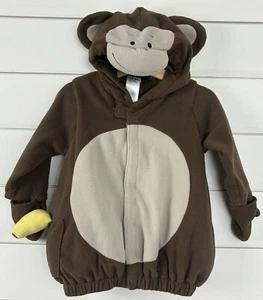 OLD NAVY Sz 12 18 24m Brown Fleece Monkey Costume Top Halloween Dress Up - Picture 1 of 6