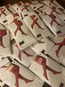A New Day Elegant Women's Opaque Tights Salsa Red Size M/L Nylon Spandex LOT 60 - Picture 1 of 21