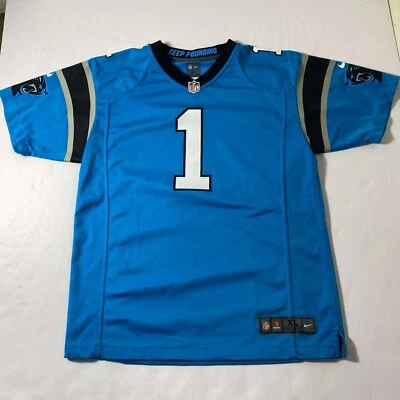 Camiseta deportiva juvenil Cam Newton Carolina Panthers verde azulado Nike cosida en el campo talla XL Foto 1 de 4