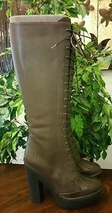 Botas Polo Ralph Lauren para mujer Helma con cordones piel de becerro marrón talla 38 precio de venta sugerido por el fabricante $695 - Imagen 1 de 8