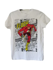 DC Boys White "Flash" Short Sleeve T Shirt 11-12 Years - Excellent Condition - Picture 1 of 2