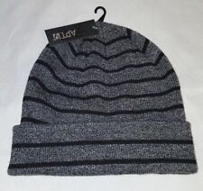 Apt. 9 Gray Stripped Beanie Hat - One Size Fits All