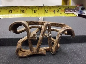 Vintage Antique Cowboy Ranch WL? Cattle Brand Branding Iron - Picture 1 of 7