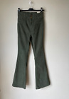 FREE PEOPLE CORD JEANS JAYDE High Rise Flare Army 26" Waist / 32" Leg ?? NEW