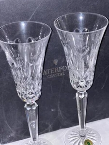 Waterford I Love Lismore Hearts Signed Champagne Flutes Set Of Two New IN Box - Picture 1 of 9