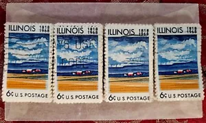 USA, SCOTT # 1339, USED LOT OF 100 ILLINOIS STATEHOOD, IN VERY GOOD CONDITION - Picture 1 of 1
