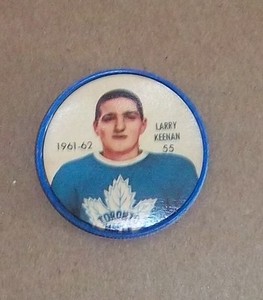 Shirriff / Salada coins hockey 1961-62 # 55 Larry Keenan Toronto lot D  2