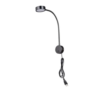 3W/5W LED Picture Light Gooseneck Wall Sconce Bedside Lamp Fixture Button+Plug - Picture 1 of 17