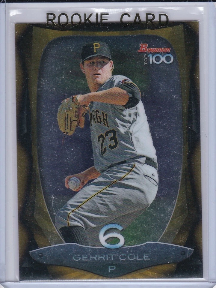 GERRIT COLE ROOKIE CARD 2013 Bowman TOP 100 RC Baseball Pirates Astros Yankees  - Image 1 of 2