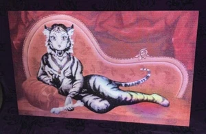 Tiger Lady WereCat Changing Portrait Haunted Mansion Lenticular Disneyland 50th - Picture 1 of 2