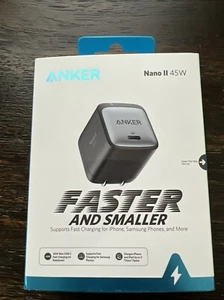 GENUINE Anker Nano II 45W Faster And Smaller A2664 Black SEALED NEW! - Picture 1 of 7