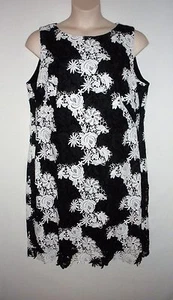 NWT MSRP $210  LAUREN RALPH LAUREN Women's PLUS Floral Lace Overlay Dress, Black - Picture 1 of 1