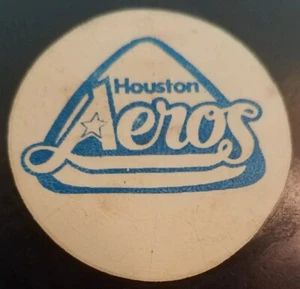 VINTAGE CONVERSE WHA HOUSTON AEROS GIOCO UFFICIALE PUCK GOMMA STEMMA scarso vecchio - Foto 1 di 8