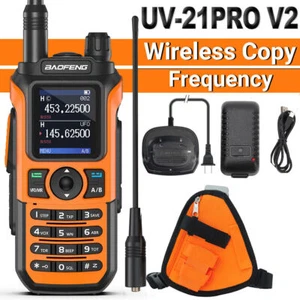 Baofeng UV-21 Pro V2 Walkie Talkies Long Range Ham Two Way Radios Tri-band Up 5R - Bild 1 von 21