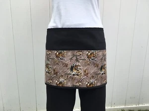 Deer Camo Black 3 Pocket Waist Half Aprons BAR CAFE Resturant Classyapron - Picture 1 of 3