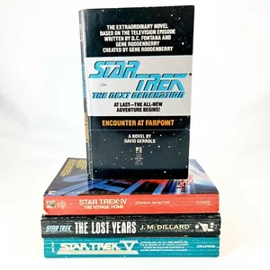 4x Star Trek Vintage Small Paperback Books Bulk Lot 1980s Sci Fi - Picture 1 of 11