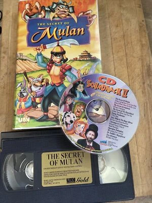 RARE The Secret of Mulan (VHS & CD Soundtrack 1997) CLAMSHELL - Image 1 of 4