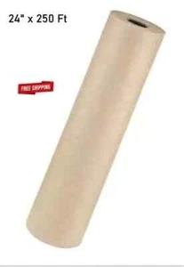 24" x 250 Feet Brown Kraft Paper Recycled Roll Packaging Shipping Wrapping NEW - Picture 1 of 6