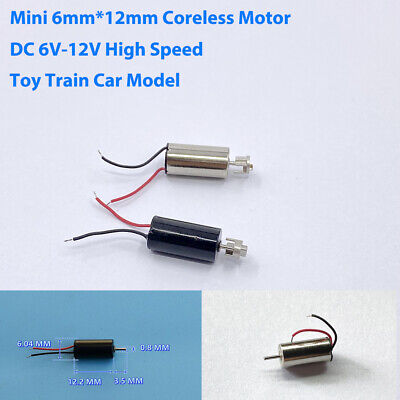 0612 6mm*12mm DC 6V-12V High Speed Micro Mini Coreless Motor Toy Train Car Model • 1.45£