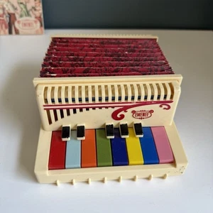 Rare Vintage Emenee Color Piano Accordion With Song Book Kids Musical Toy T5 - Picture 1 of 16